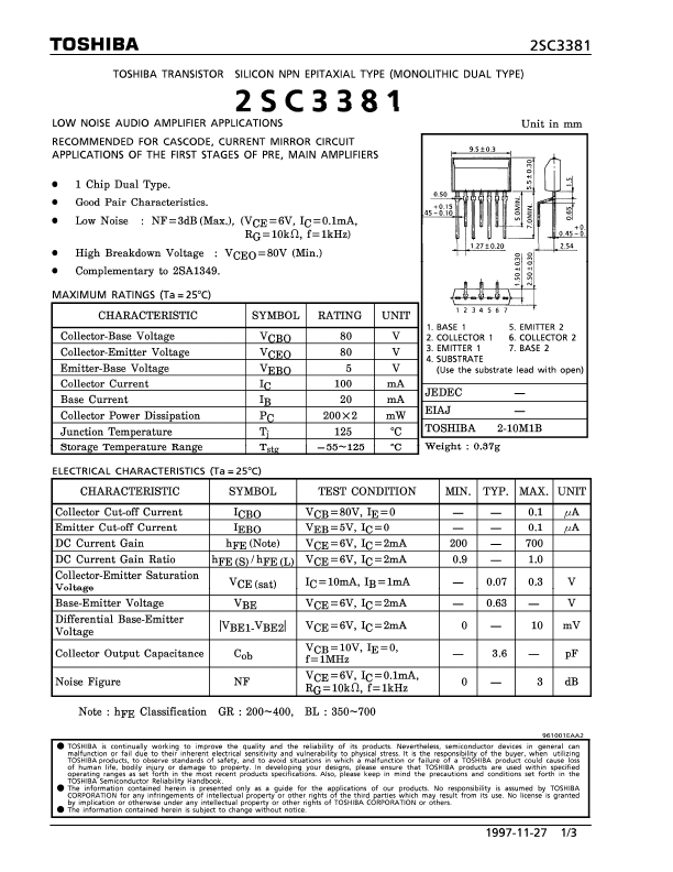 2SC3381 Toshiba Semiconductor