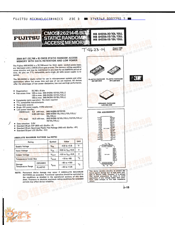 MB84256-15 Fujitsu