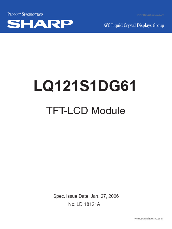 LQ121S1DG61 SHARP Microelectronics
