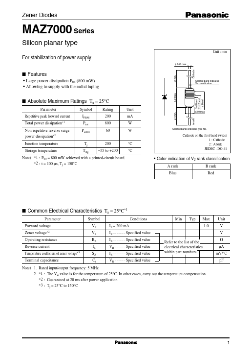 MA7120 Panasonic Semiconductor