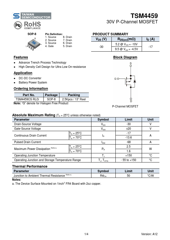 <?=TSM4459?> डेटा पत्रक पीडीएफ
