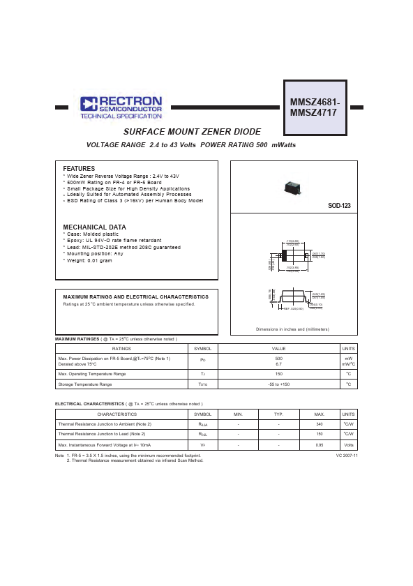 MMSZ4705 Rectron