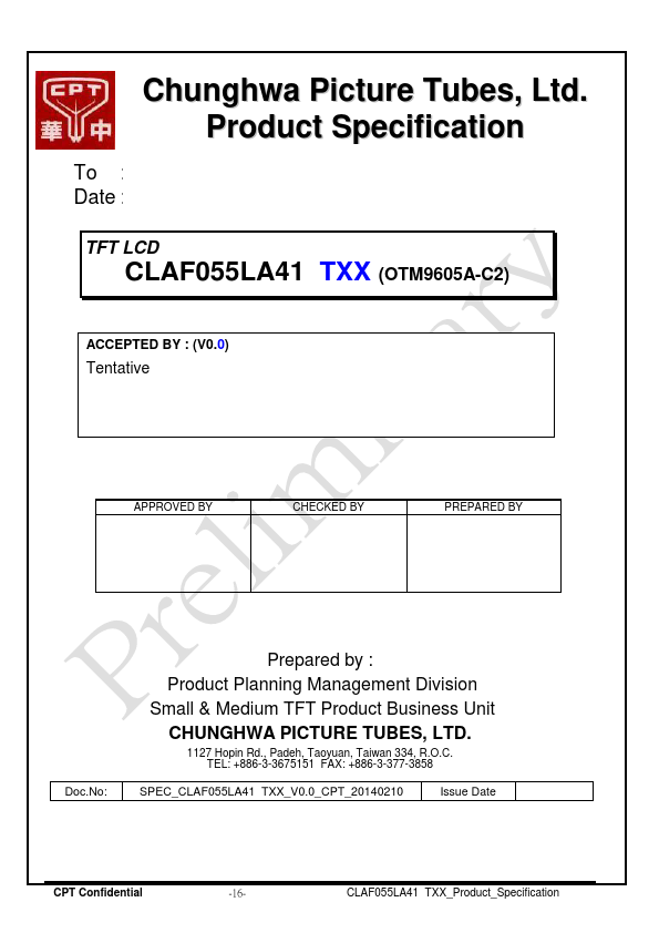 <?=CLAF055LA41TXX?> डेटा पत्रक पीडीएफ