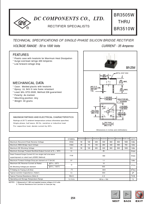 BR351W Dc Components