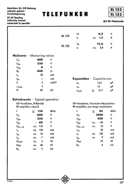 EL152 TELEFUNKEN