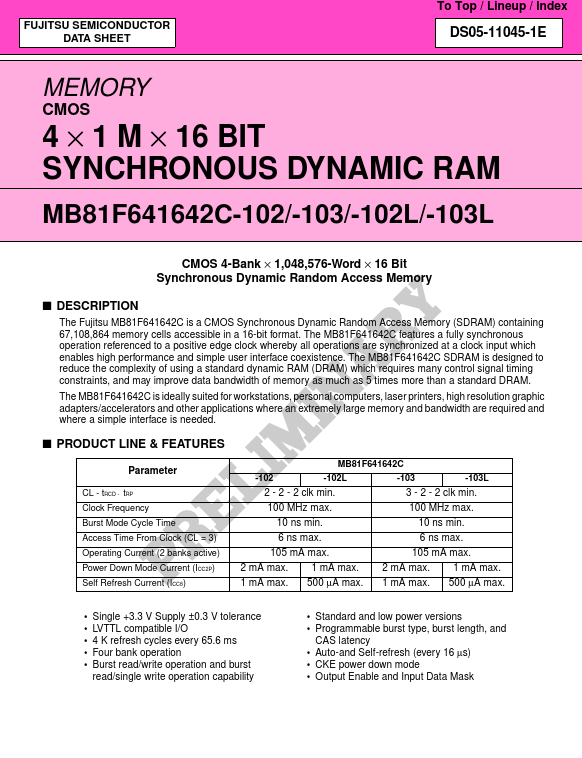 MB81F641642C-103FN Fujitsu
