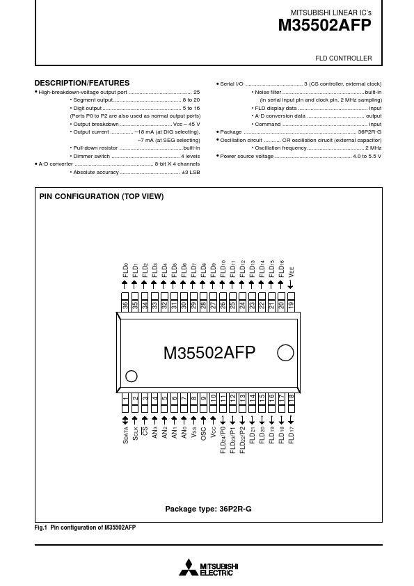 M35502AFP Mitsubishi