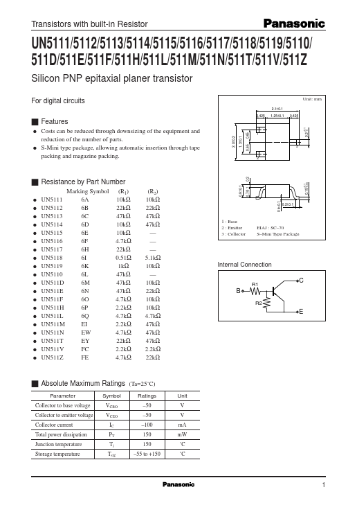 UN511N Panasonic Semiconductor