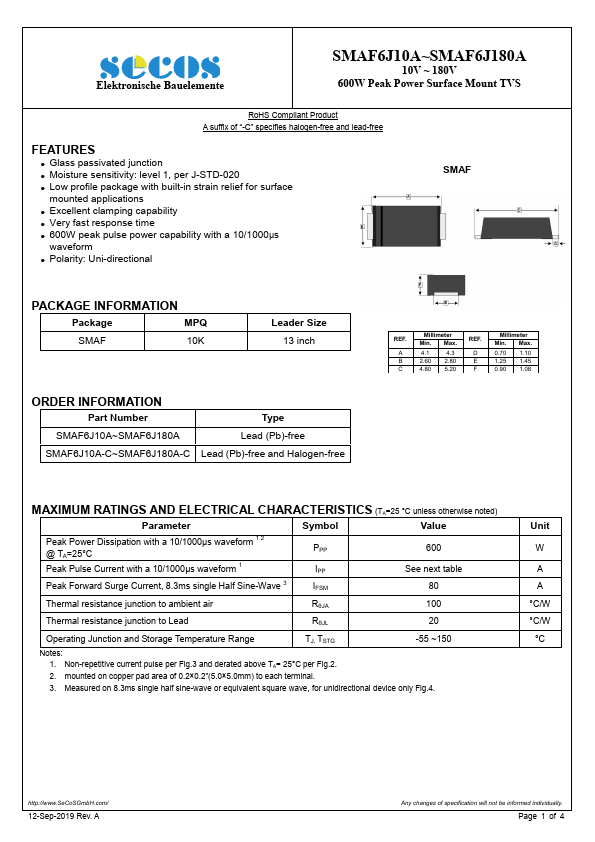 SMAF6J180A