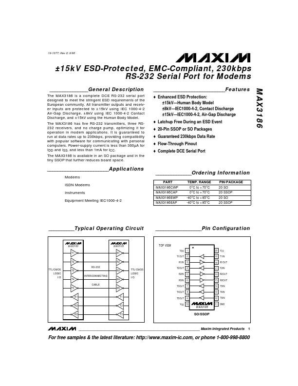 MAX3186 Maxim