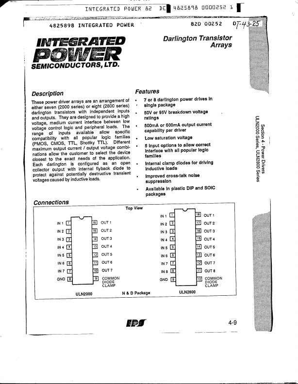 ULN2005A Integrated Power