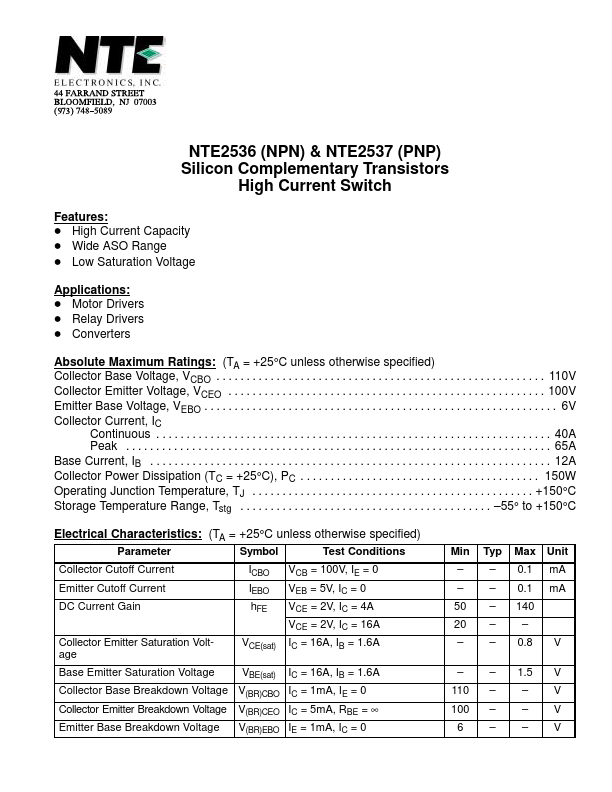 NTE2537