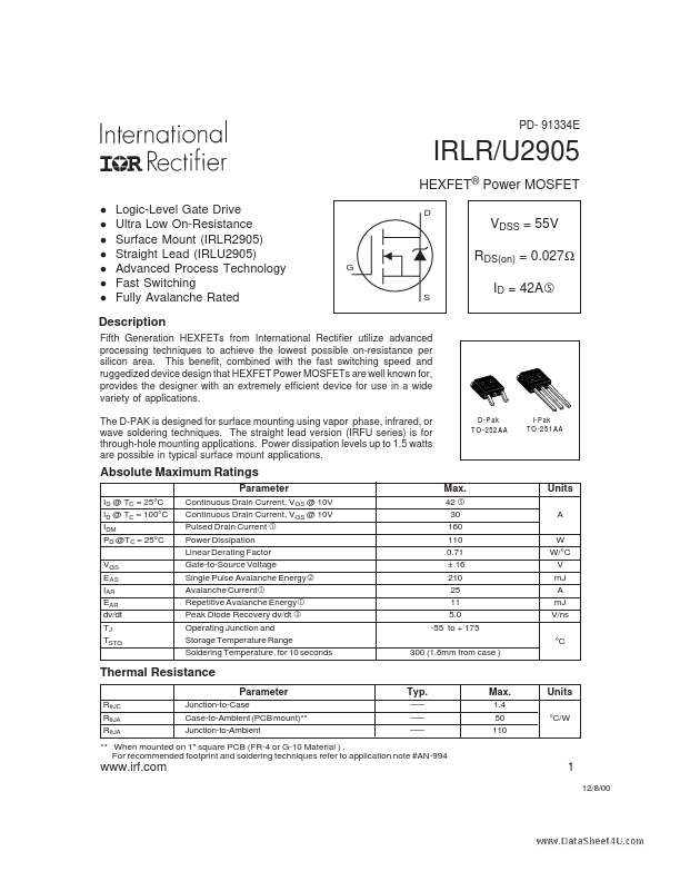 IRLR2905 International Rectifier