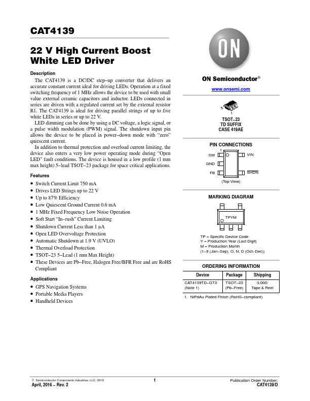 CAT4139 ON Semiconductor