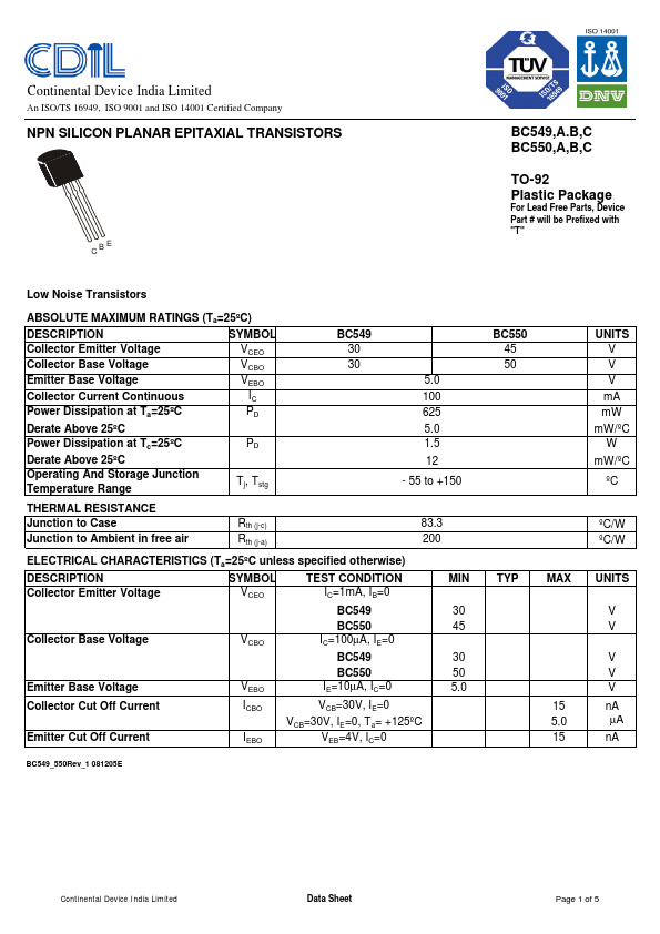 BC549 CDIL