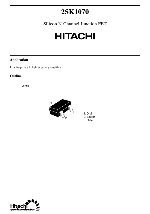 2SK1070 Hitachi Semiconductor