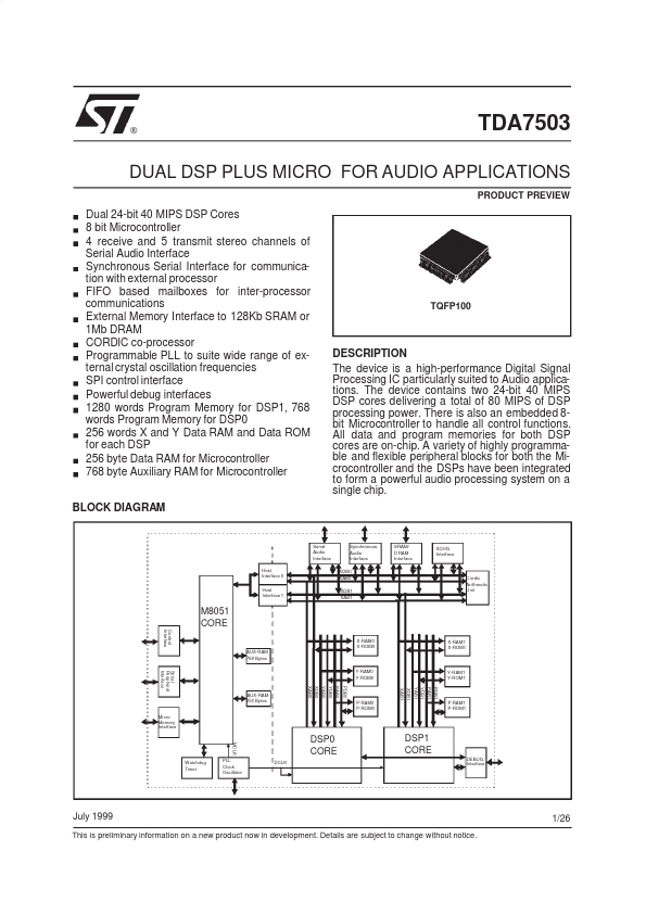 TDA7503 ST Microelectronics