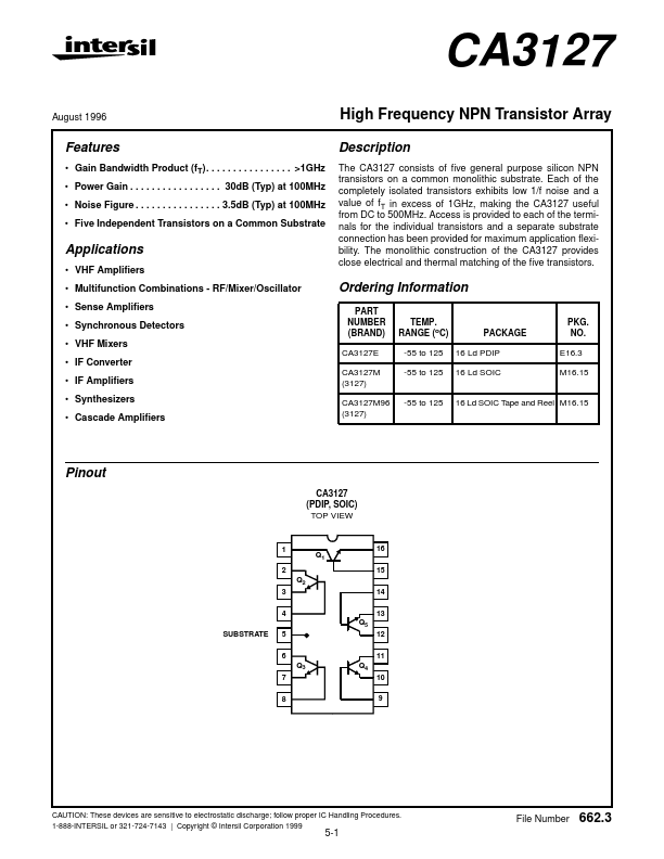 CA3127 Intersil