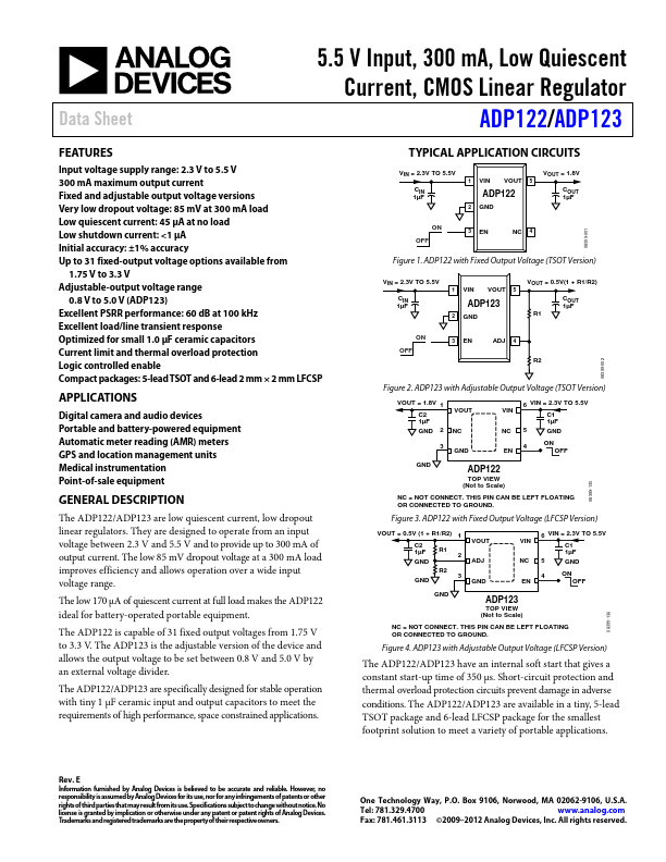 ADP122 Analog Devices