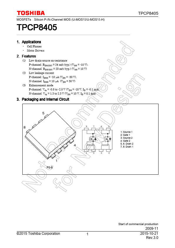 TPCP8405 Toshiba Semiconductor