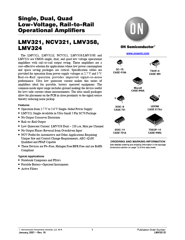 LMV324 ON Semiconductor