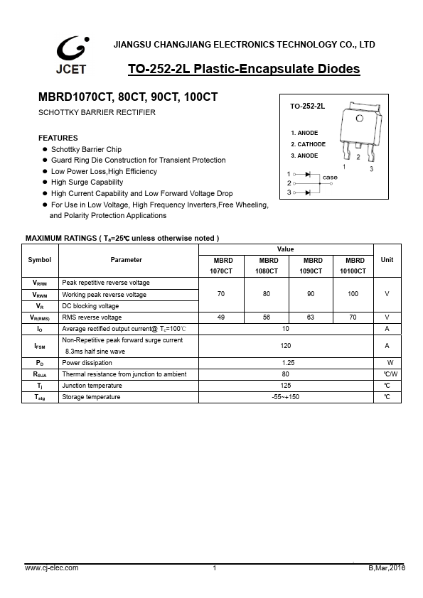 MBRD1080CT JCET