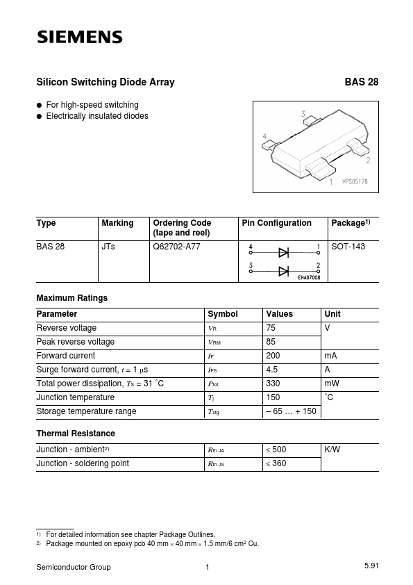 Q62702-A77 Siemens Semiconductor Group