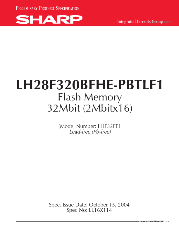 <?=LH28F320BFHE-PBTLF1?> डेटा पत्रक पीडीएफ