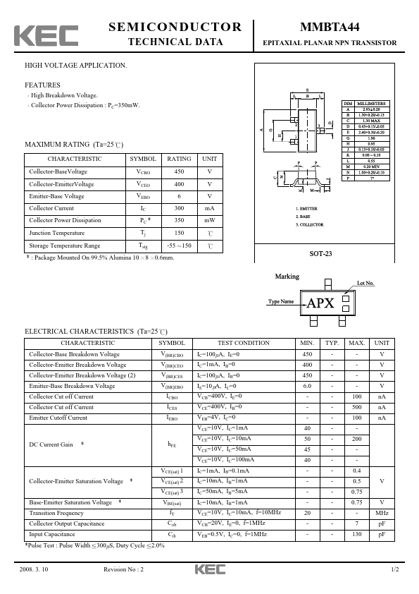 <?=MMBTA44?> डेटा पत्रक पीडीएफ