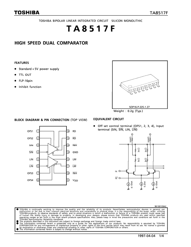 <?=TA8517F?> डेटा पत्रक पीडीएफ