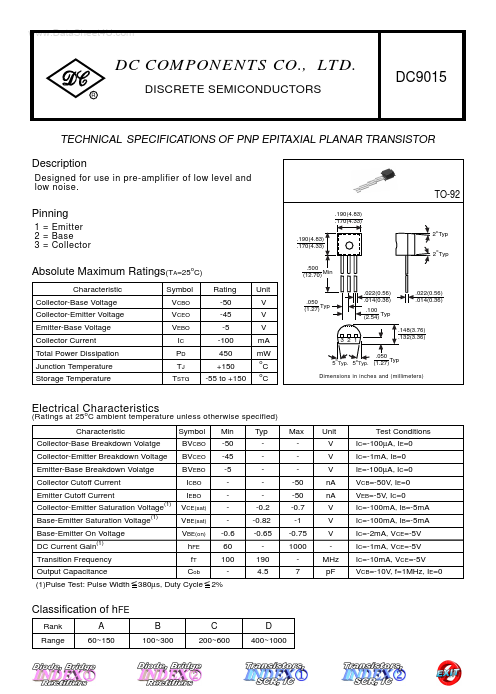 DC9015 Dc Components