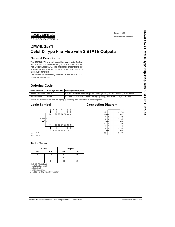<?=DM74LS574?> डेटा पत्रक पीडीएफ