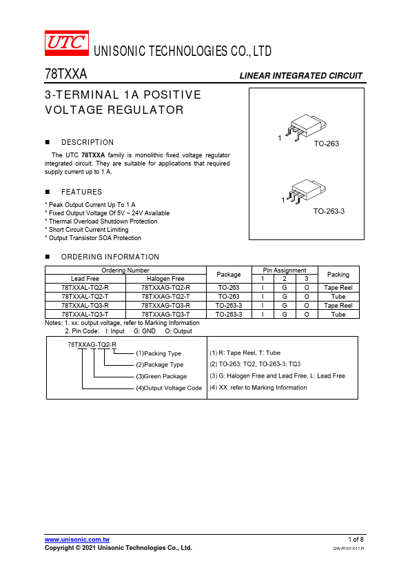 78T07A Unisonic Technologies