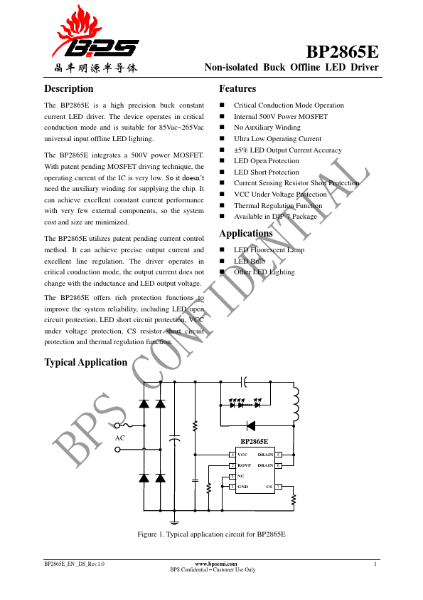 <?=BP2865E?> डेटा पत्रक पीडीएफ