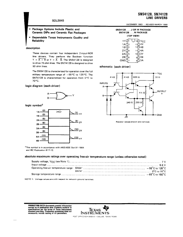 SN74128 Texas Instruments