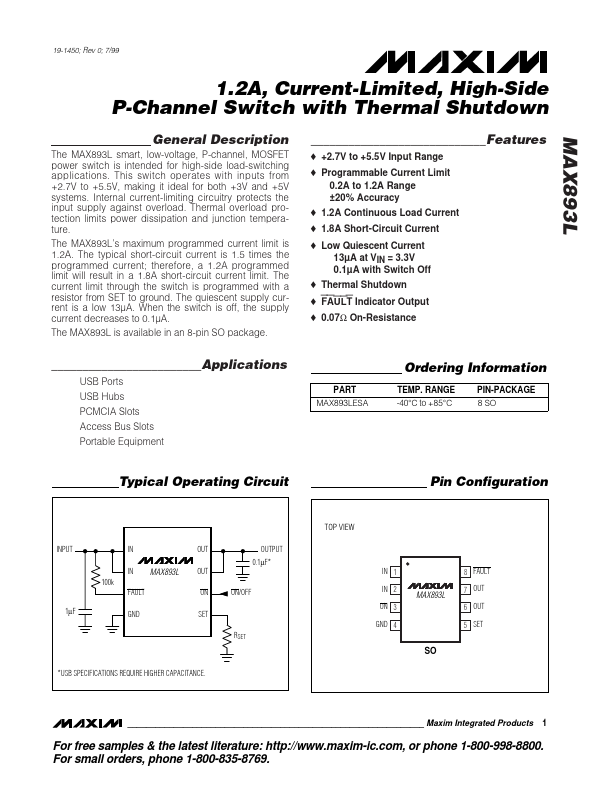 <?=MAX893L?> डेटा पत्रक पीडीएफ