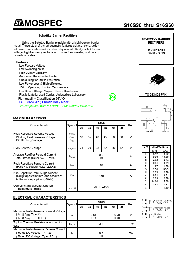 S16S30 Mospec Semiconductor