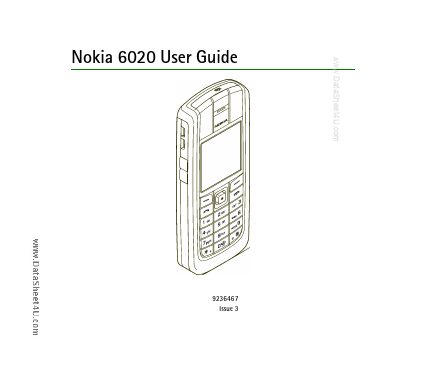 <?=Nokia-6020?> डेटा पत्रक पीडीएफ