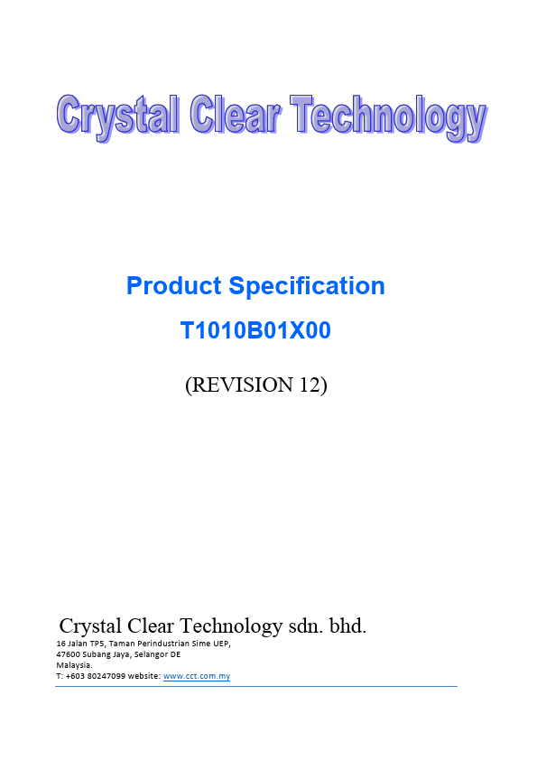 T1010B01X00 Crystal Clear Technology