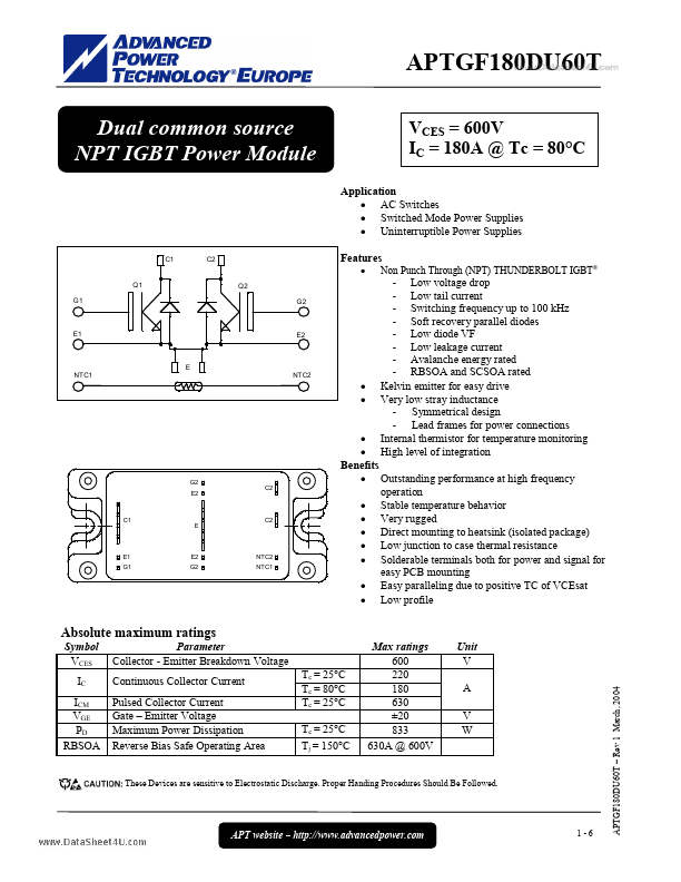 APTGF180DU60T