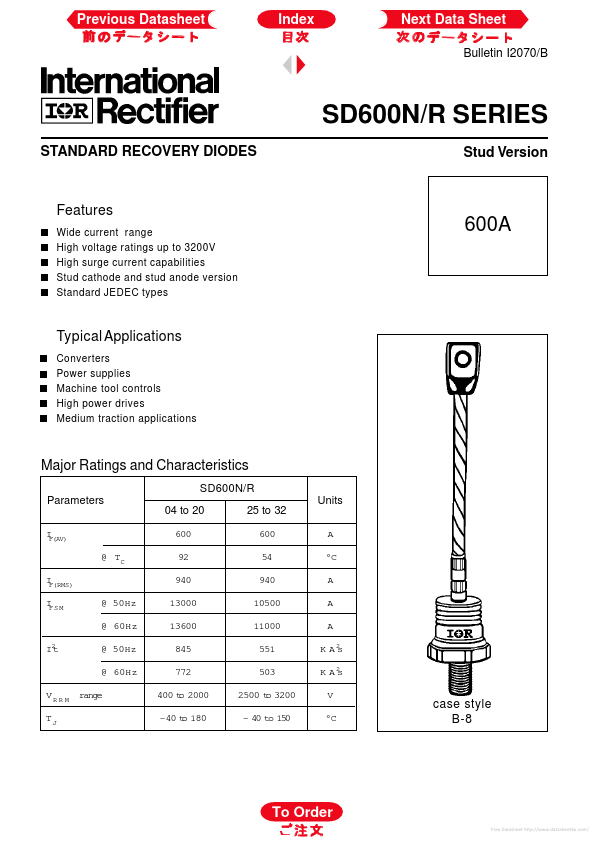 SD600R International Rectifier