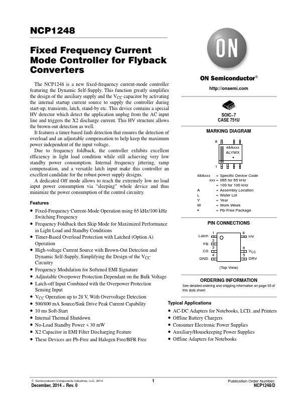 NCP1248 ON Semiconductor