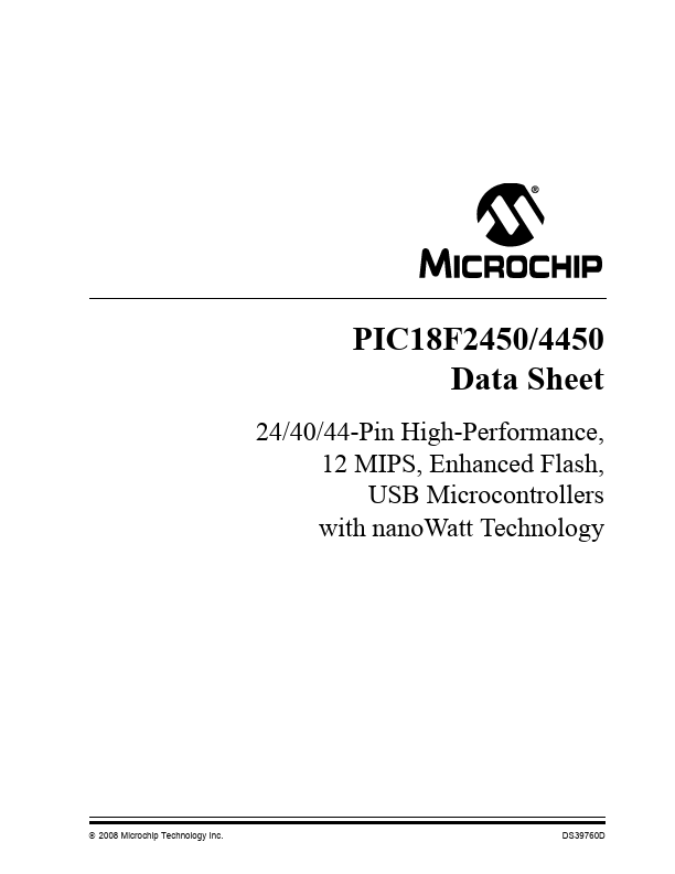 PIC18F4450 Microchip