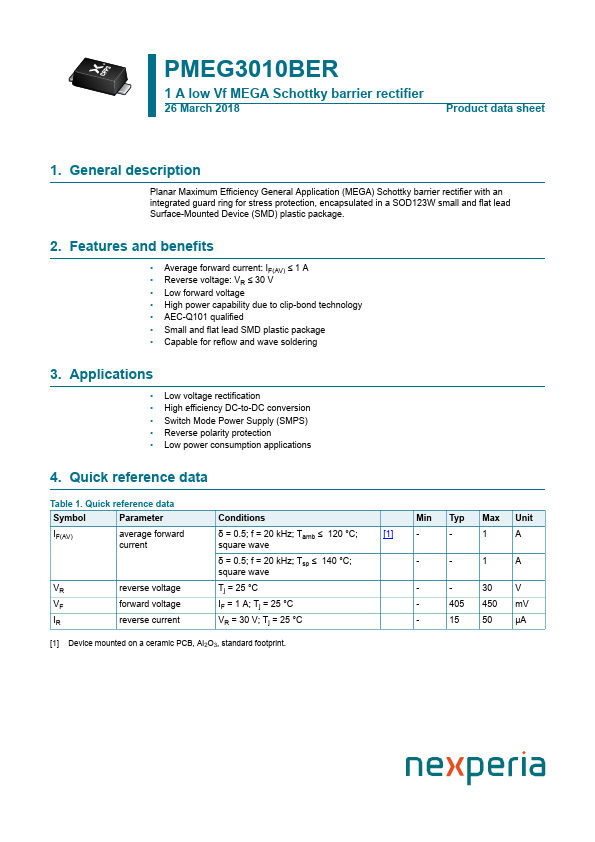 PMEG3010BER nexperia