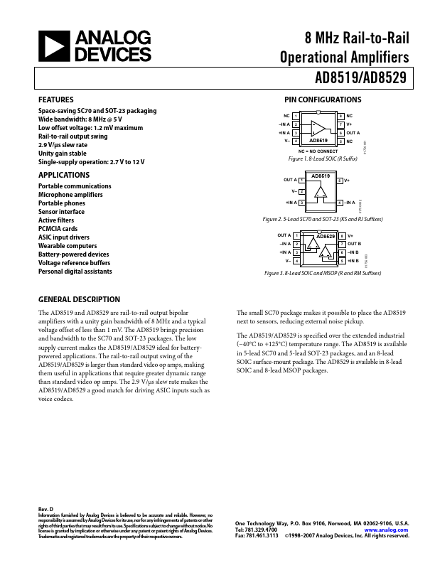 AD8529 Analog Devices