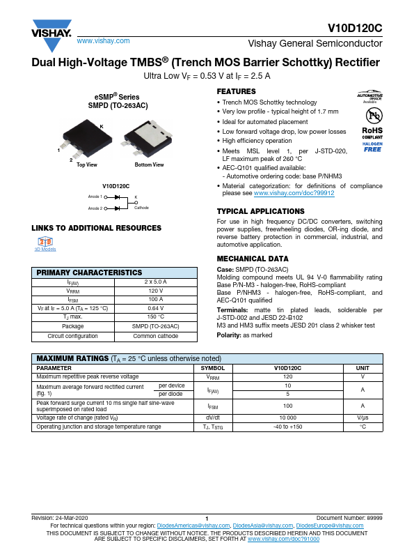 <?=V10D120C?> डेटा पत्रक पीडीएफ