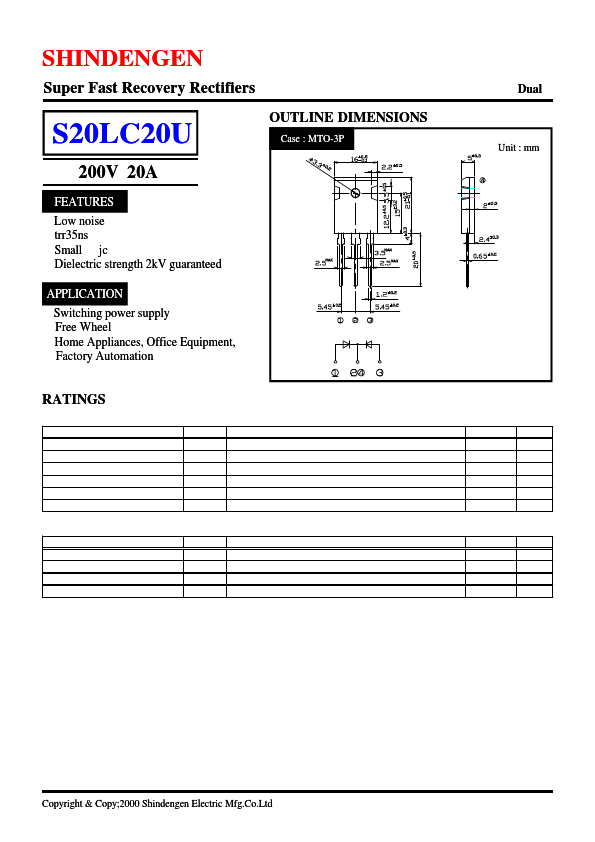 S20LC20 Shindengen Electric Mfg.Co.Ltd