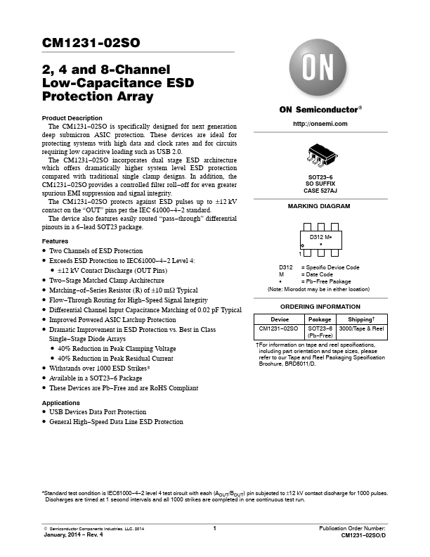 CM1231-02SO ON Semiconductor