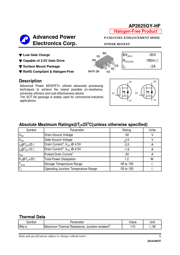 AP2625GY-HF