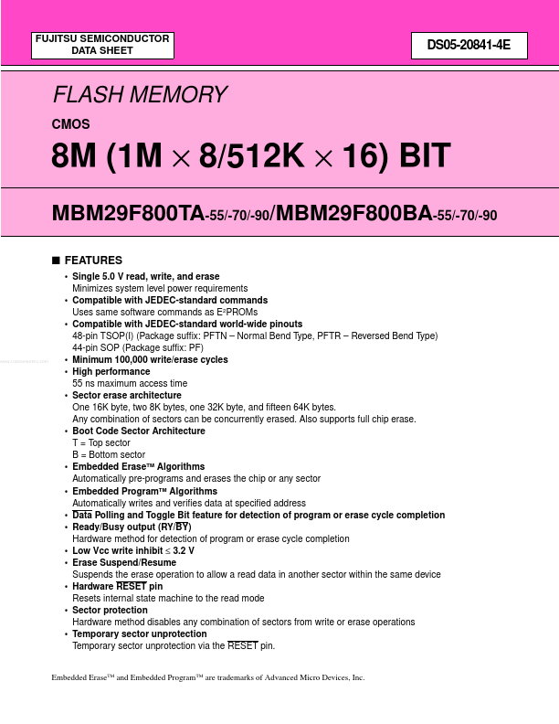 MBM29F800TA-90 Fujitsu